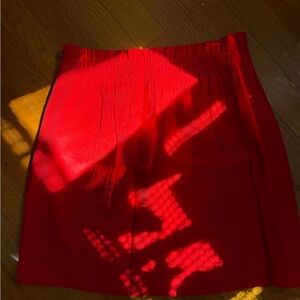 J. Crew Bright Red Textured Mini Skirt